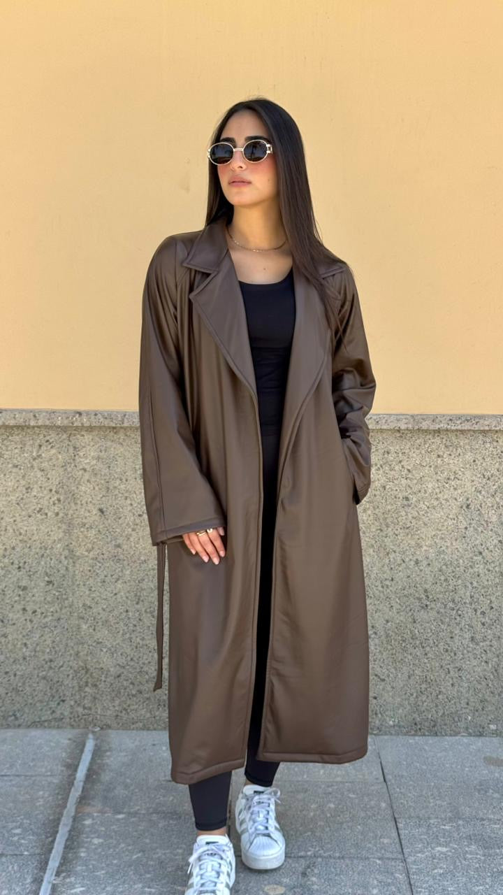 Brown Leather Coat