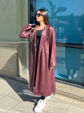 Burgundy Leather Coat