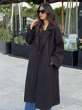 Black Melton Wool Coat